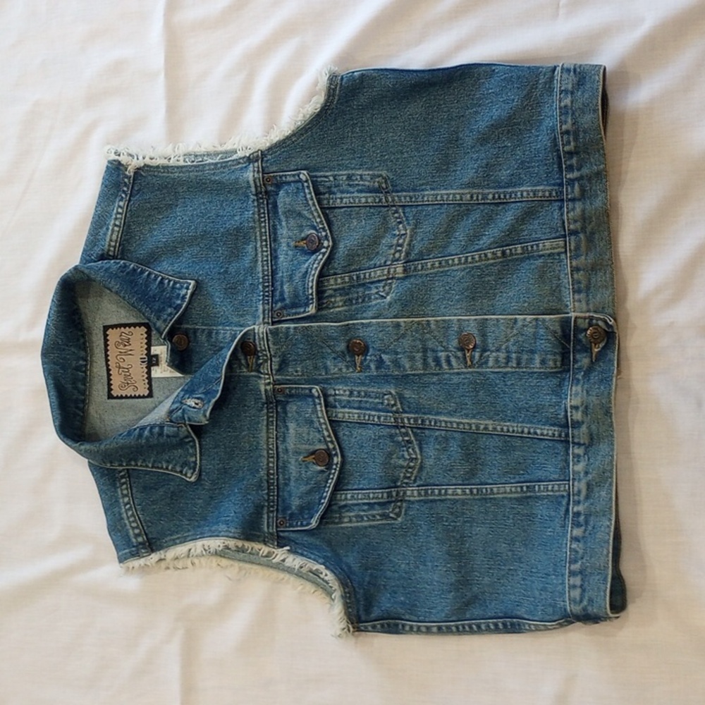 Denim vest: Street wear by Carole Little.